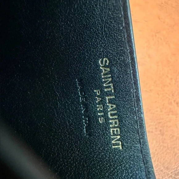 YSL Black Leather Card Holder - Picture 8 of 9